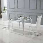 DT0312 Square Tempered Glass Dining Table By Artisan Furniture - Image 8