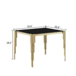 DT0312 Square Tempered Glass Dining Table By Artisan Furniture - Image 15