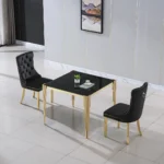 DT0312 Square Tempered Glass Dining Table By Artisan Furniture - Image 10