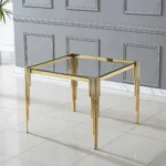 DT0312 Square Tempered Glass Dining Table By Artisan Furniture - Image 6