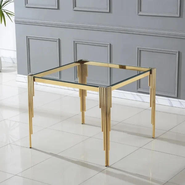DT0312 Square Tempered Glass Dining Table By Artisan Furniture - Image 6