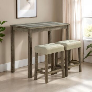 Adelaide Brown/Beige 3Pc Dining Table Set SL3400BR-PT-3PK By Furniture Of America