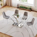 DT034 Glass Top Dining Room Table by Artisan Furniture - Image 6