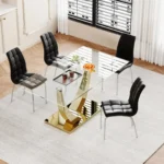 DT035 Glass Top Dining Room Table By Artisan Furniture - Image 11