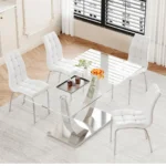 DT035 Glass Top Dining Room Table By Artisan Furniture - Image 2