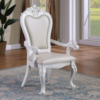 Manzanita White Arm Chair FM3261WH-AC-2PK By Furniture Of America