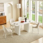 DT0223CM Matt White Dining Table By Artisan Furniture Dining Room Furniture Mobilia Cleopatra 21 DT0223CM Matt White Dining Table By Artisan Furniture 21