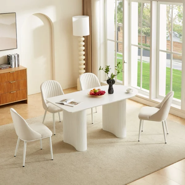 DT0223CM Matt White Dining Table By Artisan Furniture 12
