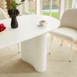 DT0223CM Matt White Dining Table By Artisan Furniture Dining Room Furniture Mobilia Cleopatra 27 DT0223CM Matt White Dining Table By Artisan Furniture 27