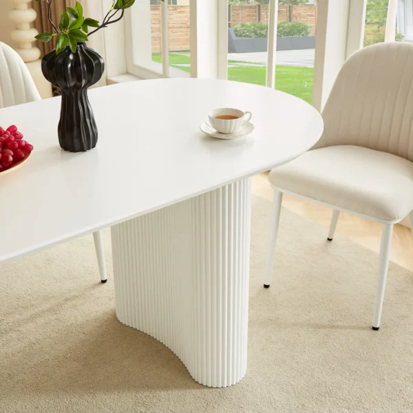 DT0223CM Matt White Dining Table By Artisan Furniture 18