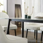 DT206 Rectangular White Marble Dining Table Top By Artisan Furniture Dining Room Furniture Mobilia Cleopatra 27 DT206 Rectangular White Marble Dining Table Top By Artisan Furniture 27