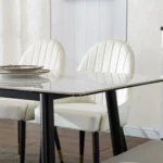 DT206 Rectangular White Marble Dining Table Top By Artisan Furniture Dining Room Furniture Mobilia Cleopatra 28 DT206 Rectangular White Marble Dining Table Top By Artisan Furniture 28
