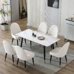 DT206 Rectangular White Marble Dining Table Top By Artisan Furniture Dining Room Furniture Mobilia Cleopatra 23 DT206 Rectangular White Marble Dining Table Top By Artisan Furniture 23