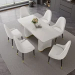 DCK80 Two Leather Dining Chairs With Metal Legs by Artisan Furniture - Image 2