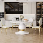 DT0214W White Dining Table By Artisan Furniture Dining Room Furniture Mobilia Cleopatra 17 DT0214W White Dining Table By Artisan Furniture 17