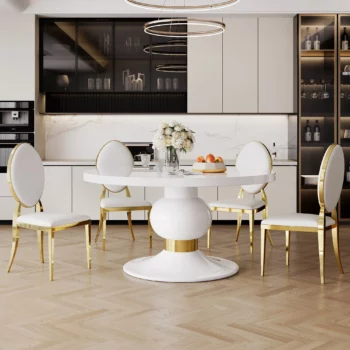 DT0214W White Dining Table By Artisan Furniture