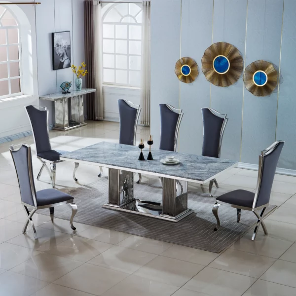 DT311 Marble Top Dining Table By Artisan Furniture 18