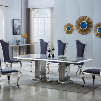 DT311 Marble Top Dining Table By Artisan Furniture