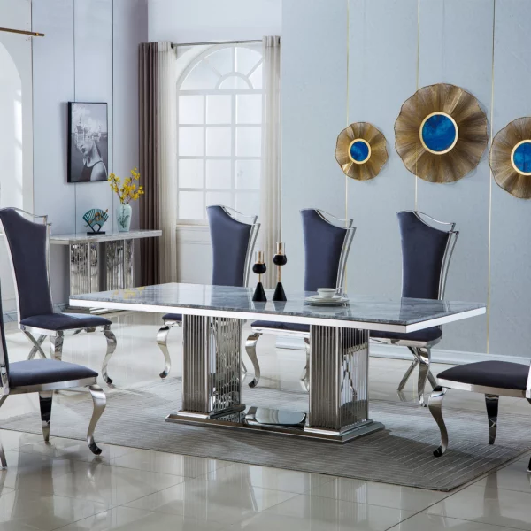 DT311 Marble Top Dining Table By Artisan Furniture 14