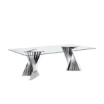 DT039 Rectangular Glass Top For Dining Table By Artisan Furniture 22