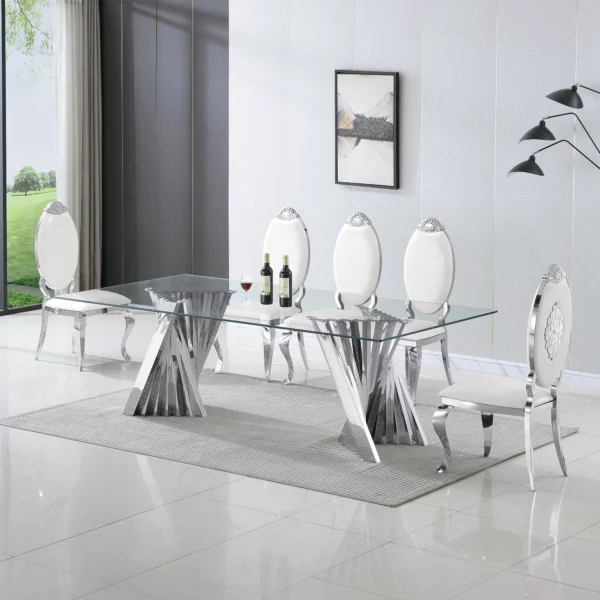 DT039 Rectangular Glass Top For Dining Table By Artisan Furniture 17