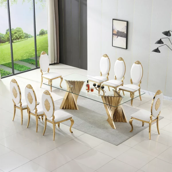 DT039 Rectangular Glass Top For Dining Table By Artisan Furniture 12