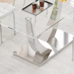 DT035 Glass Top Dining Room Table By Artisan Furniture Dining Room Furniture Mobilia Cleopatra 35 DT035 Glass Top Dining Room Table By Artisan Furniture 35