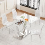 DT035 Glass Top Dining Room Table By Artisan Furniture Dining Room Furniture Mobilia Cleopatra 38 DT035 Glass Top Dining Room Table By Artisan Furniture 38