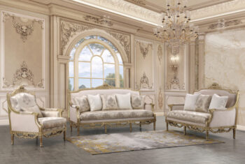 Luxury 7 PCs Dining Table Set HD-8024 By Homey Design 80