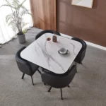 801-2 White Marble Dining Table Set With 4 Chair By Artisan Furniture Luxury Dining Tables Mobilia Cleopatra 34 801-2 White Marble Dining Table Set With 4 Chair By Artisan Furniture 34