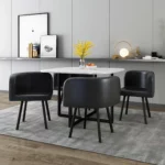 801-2 White Marble Dining Table Set With 4 Chair By Artisan Furniture Luxury Dining Tables Mobilia Cleopatra 39 801-2 White Marble Dining Table Set With 4 Chair By Artisan Furniture 39