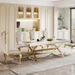 DT0211 Gold Finishing Table by Artisan Furniture Dining Room Furniture Mobilia Cleopatra 19 DT0211 Gold Finishing Table by Artisan Furniture 19