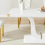 DT0221 Wood Dining Table With Metal Legs By Artisan Furniture Dining Room Furniture Mobilia Cleopatra 34 DT0221 Wood Dining Table With Metal Legs By Artisan Furniture 34