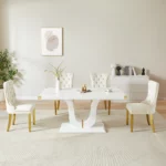 DT0221 Wood Dining Table With Metal Legs By Artisan Furniture Dining Room Furniture Mobilia Cleopatra 35 DT0221 Wood Dining Table With Metal Legs By Artisan Furniture 35