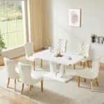 DT0221 Wood Dining Table With Metal Legs By Artisan Furniture Dining Room Furniture Mobilia Cleopatra 36 DT0221 Wood Dining Table With Metal Legs By Artisan Furniture 36