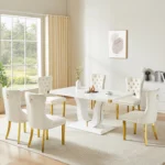 DT0221 Wood Dining Table With Metal Legs By Artisan Furniture Dining Room Furniture Mobilia Cleopatra 27 DT0221 Wood Dining Table With Metal Legs By Artisan Furniture 27