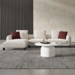 Mardi Sectional Sofa with 3 Pillows in Beige Tweed LV04280 By ACME 9