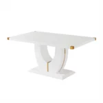 DT0222 Wood Top Dining Table With Metal Legs By Artisan Furniture Dining Room Furniture Mobilia Cleopatra 24 DT0222 Wood Top Dining Table With Metal Legs By Artisan Furniture 24