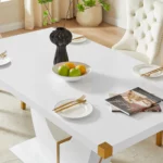 DT0222 Wood Top Dining Table With Metal Legs By Artisan Furniture Dining Room Furniture Mobilia Cleopatra 25 DT0222 Wood Top Dining Table With Metal Legs By Artisan Furniture 25