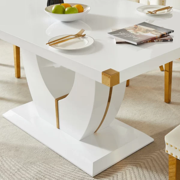DT0222 Wood Top Dining Table With Metal Legs By Artisan Furniture 16