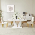 DT0222 Wood Top Dining Table With Metal Legs By Artisan Furniture Dining Room Furniture Mobilia Cleopatra 30 DT0222 Wood Top Dining Table With Metal Legs By Artisan Furniture 30