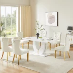 DT0222 Wood Top Dining Table With Metal Legs By Artisan Furniture Dining Room Furniture Mobilia Cleopatra 32 DT0222 Wood Top Dining Table With Metal Legs By Artisan Furniture 32