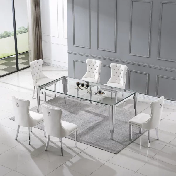DT0310 Tempered Glass For Dining Table Top By Artisan Furniture 37