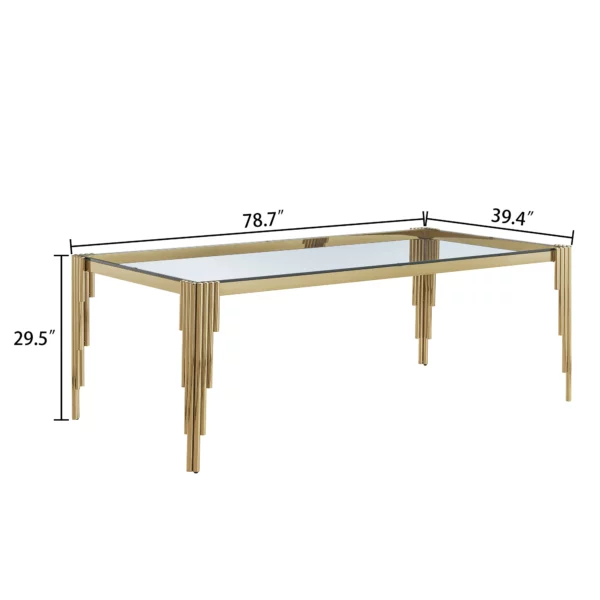 DT0310 Tempered Glass For Dining Table Top By Artisan Furniture 50