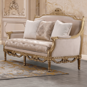 Patterned Fabric Loveseat HD-56 By Homey Design