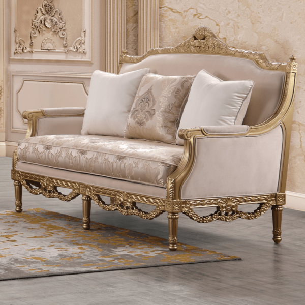 Patterned Fabric Loveseat HD-56 By Homey Design 4
