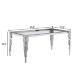 DT0311 Tempered Glass For Dining Table Top By Artisan Furniture Dining Room Furniture Mobilia Cleopatra 46 DT0311 Tempered Glass For Dining Table Top By Artisan Furniture 46