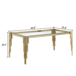 DT0311 Tempered Glass For Dining Table Top By Artisan Furniture Dining Room Furniture Mobilia Cleopatra 50 DT0311 Tempered Glass For Dining Table Top By Artisan Furniture 50