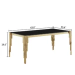DT0311 Tempered Glass For Dining Table Top By Artisan Furniture Dining Room Furniture Mobilia Cleopatra 56 DT0311 Tempered Glass For Dining Table Top By Artisan Furniture 56