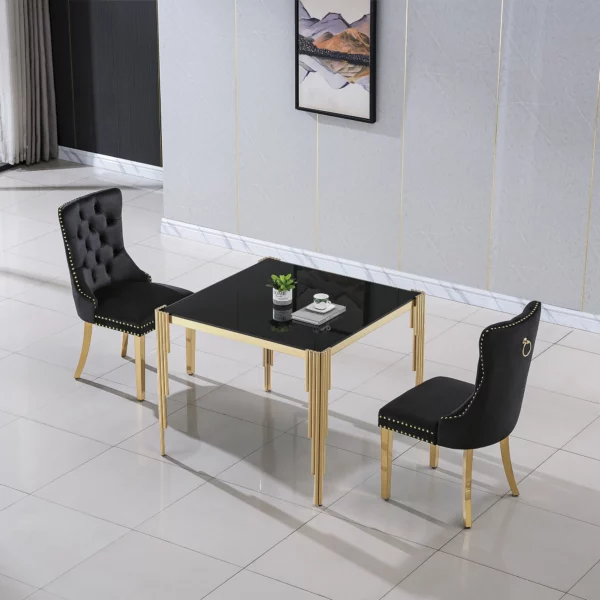 DT0312 Square Tempered Glass Dining Table By Artisan Furniture 27